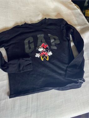 Disney Black Sweatshirt with Minnie Mouse Red Bow and Yellow Shoes
